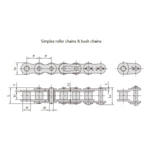 Eine Serie von Präzisionsrollenketten mit kurzem Teilungskreis