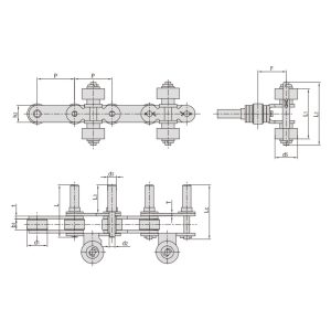 Förderkette für Sprühgeräte