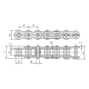 Dacromet-beschichtete Rollenkette