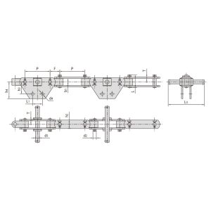 Doppelt gelenkige Förderkette