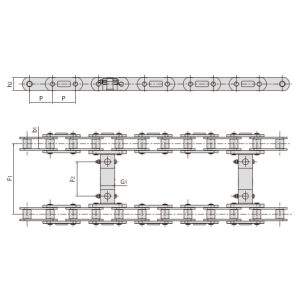 Straßenbaumaschinen-Förderkette