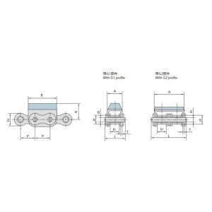 Gummibeschichtete Plattenkette