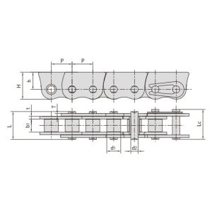 Edelstahl-Anti-Seitenbiegeketten für Schiebefenster
