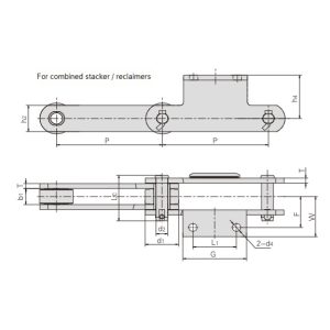 Stapler-Rückgewinner-Kettenförderer mit Anbauteilen