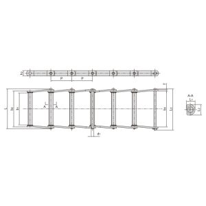 geschweißte Konstruktion gebogene Plattenkette