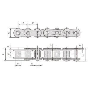 Verzinkte Kurzglieder-Rollenketten