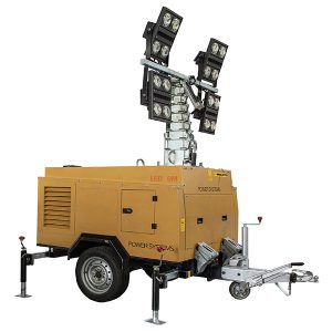 Hydraulisch anhebbarer mobiler Diesel-Lichtmast