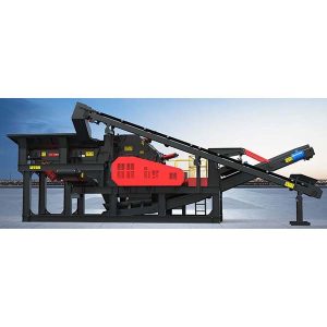 auf Kufen montierte Prallbrecherstation